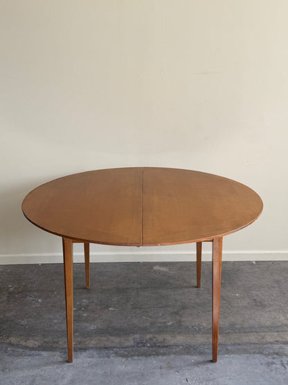 Heywood Wakefield walnut dining table with extensions
