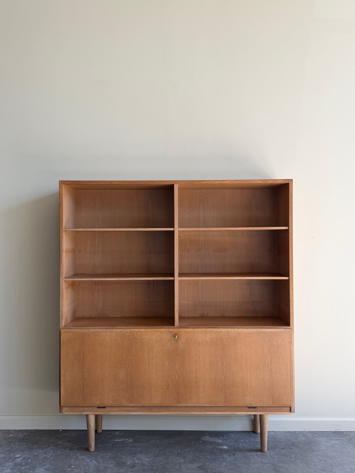 Omann Jun Danish oak bookcase cabinet