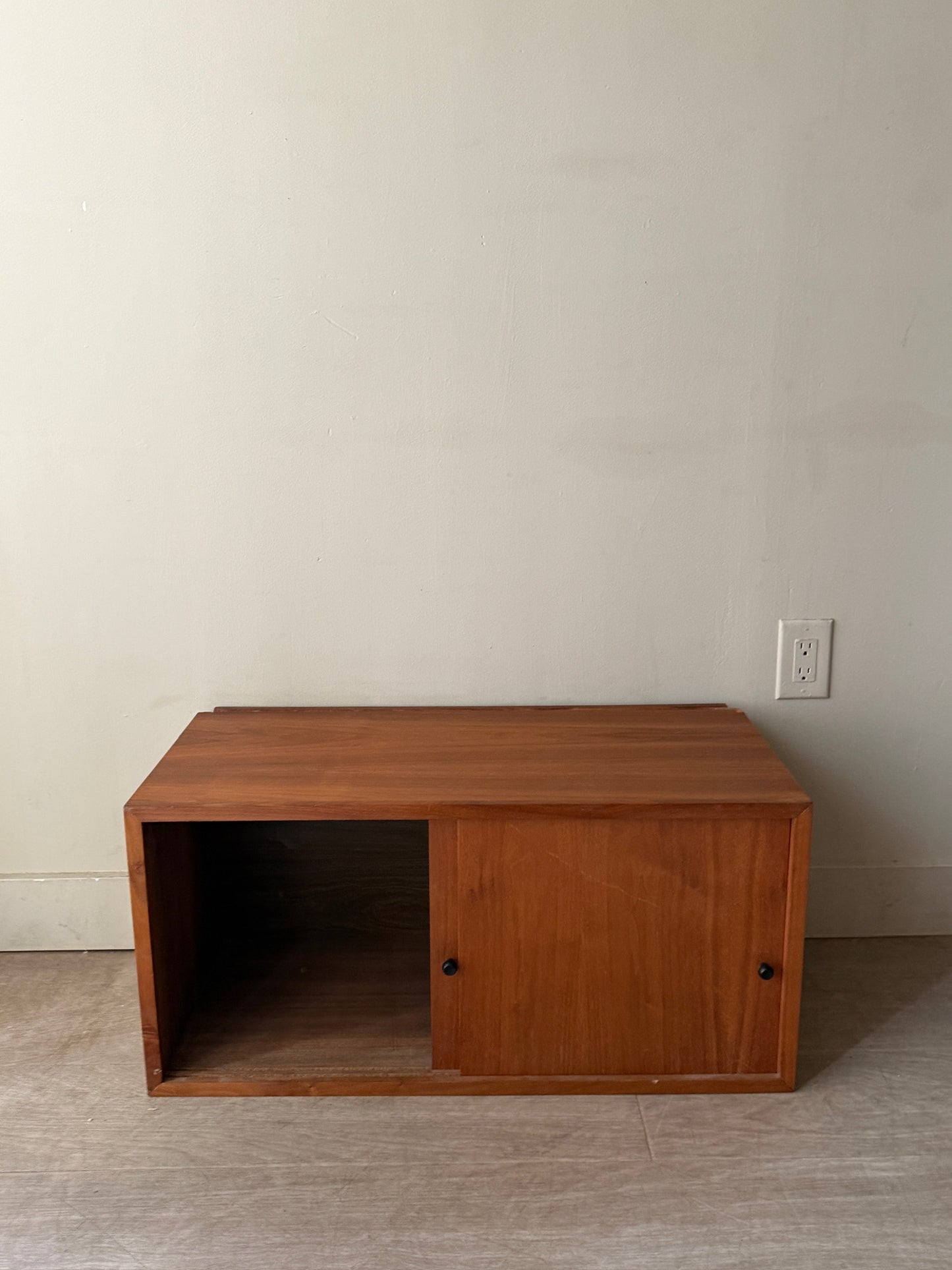 Walnut floating cabinet
