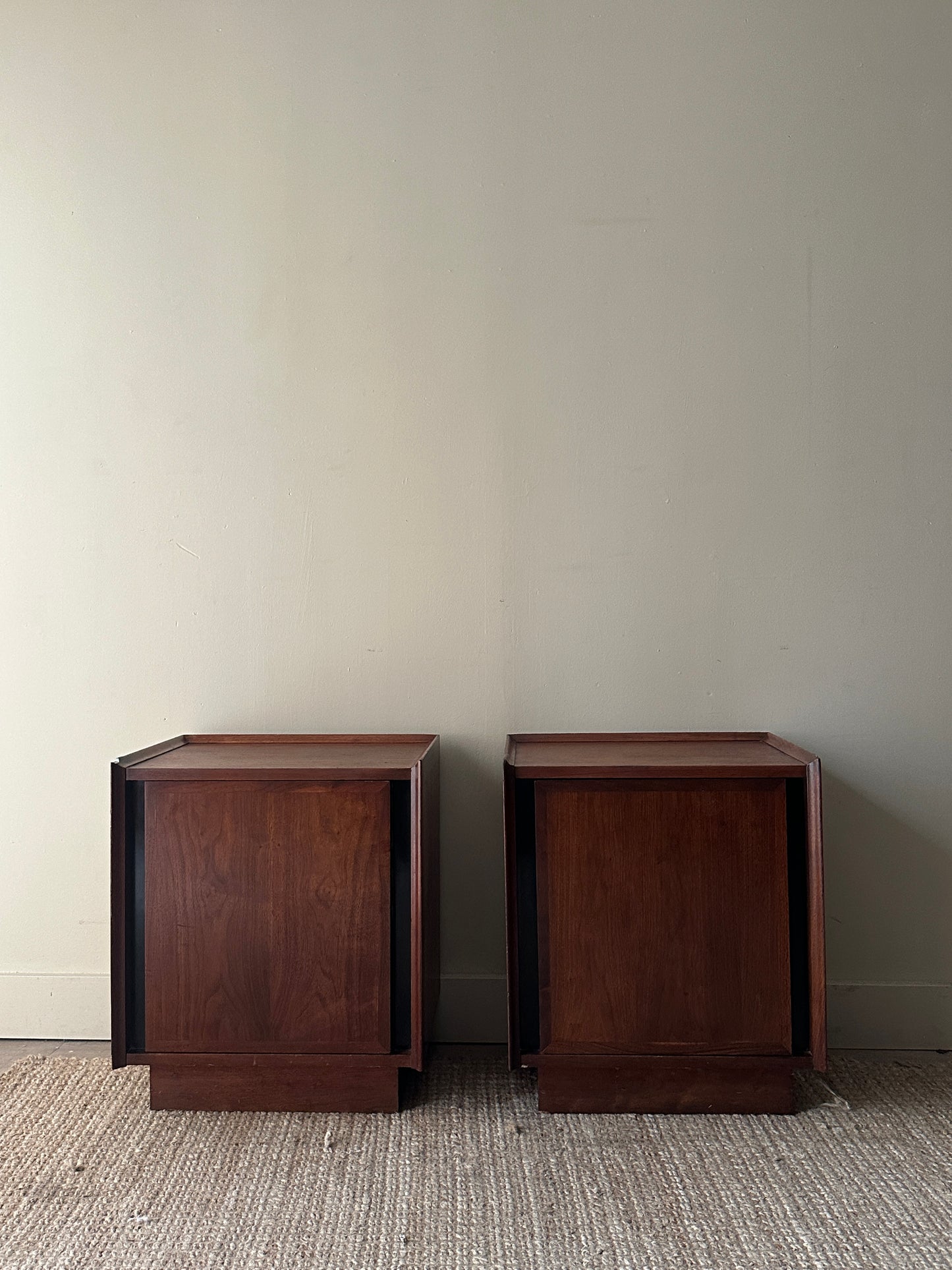 Walnut nightstands (sold individually)