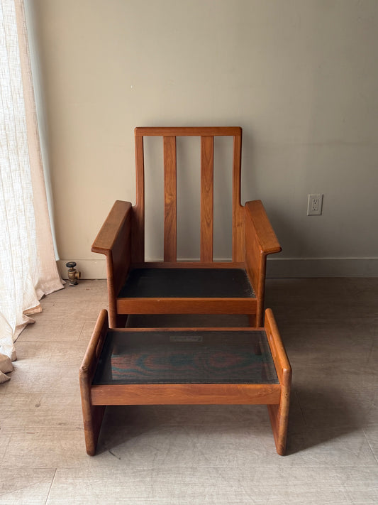 Tarm Stole Danish teak armchair and ottoman (frame only)