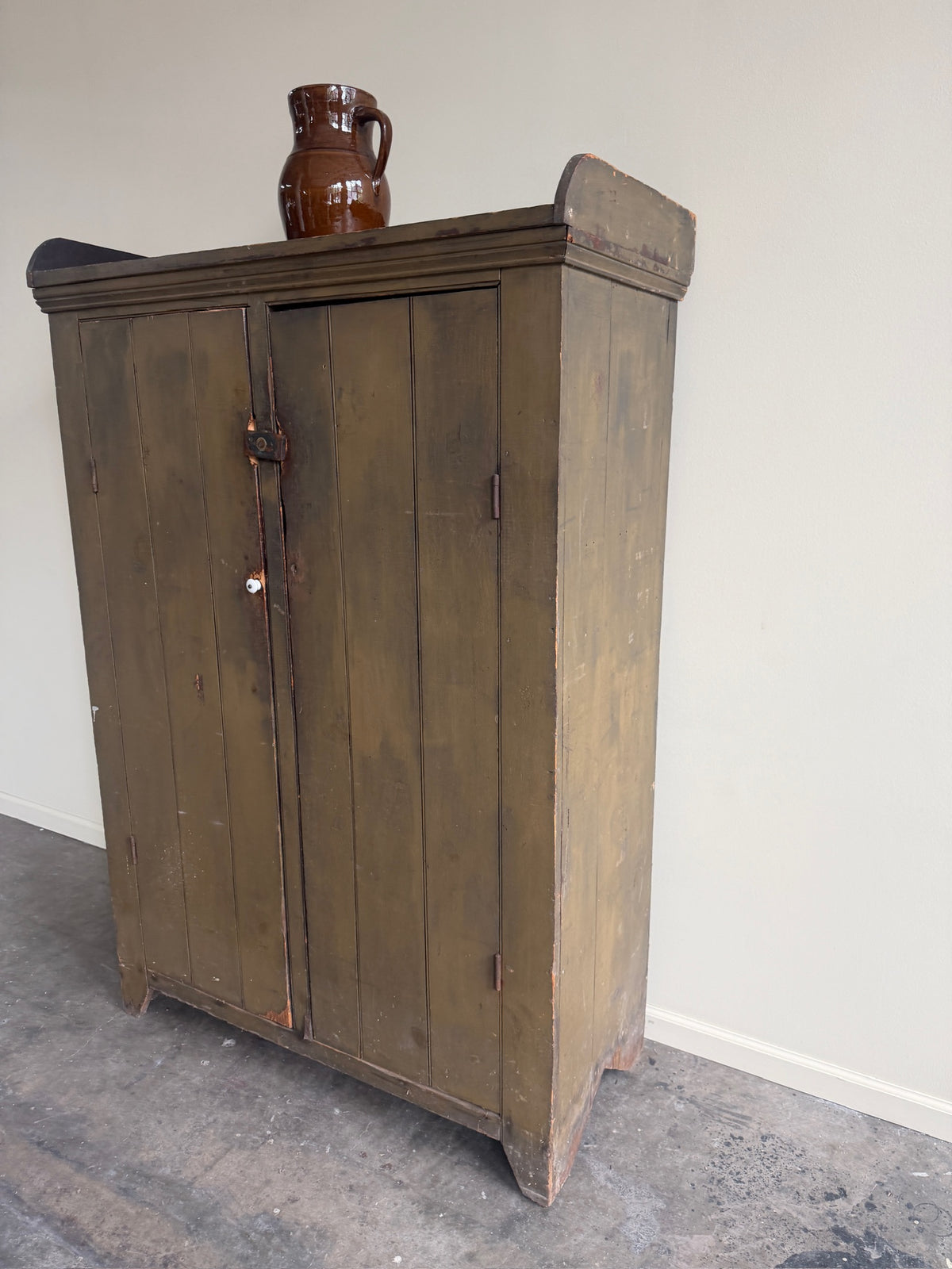 Painted pine cupboard