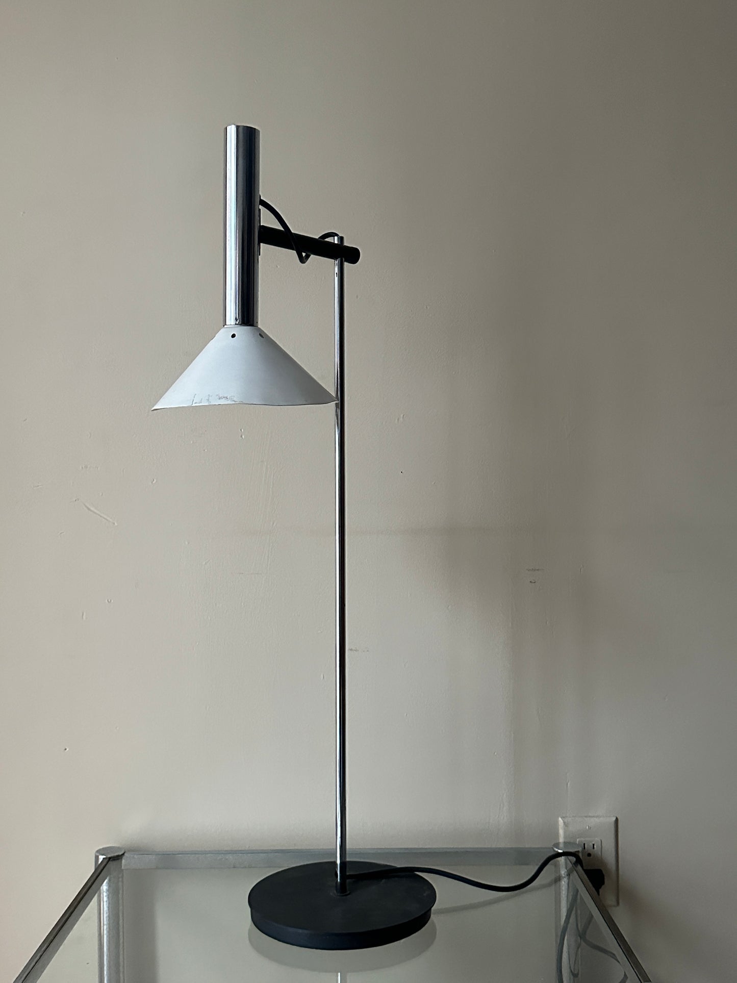Chrome table lamp