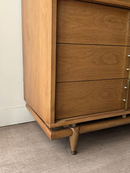 Kent Coffey walnut tallboy dresser