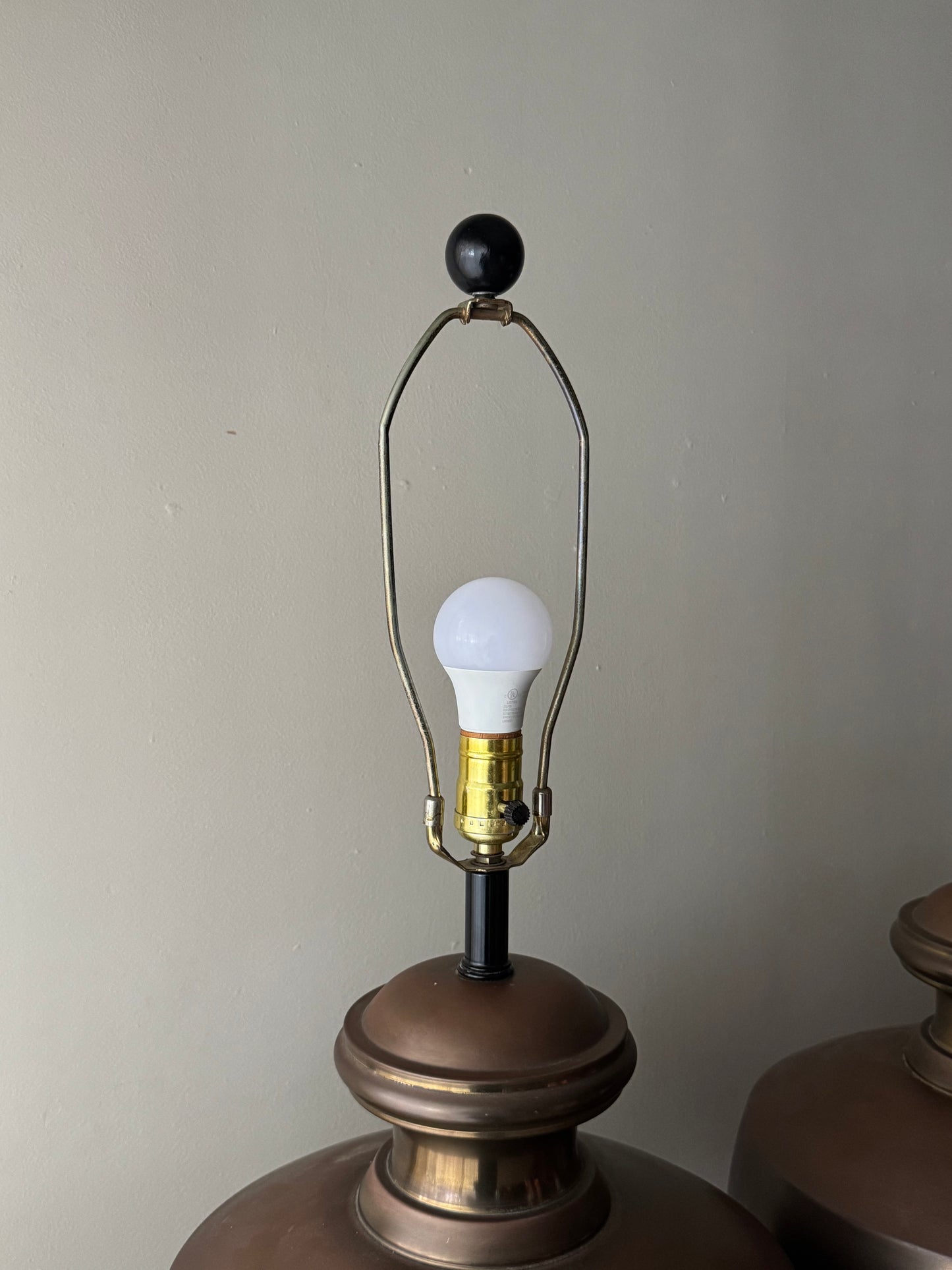 Brass table lamps. Sold individually