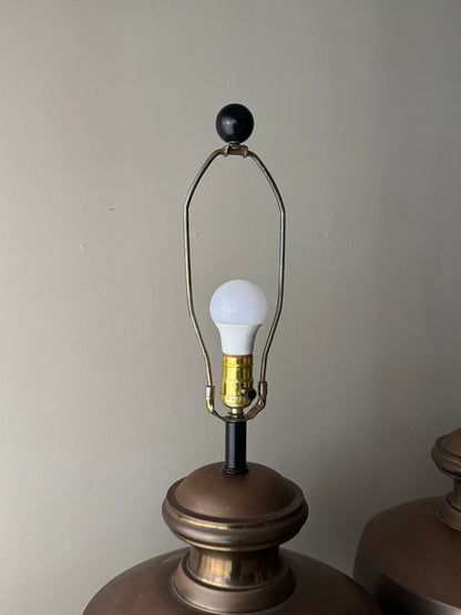 Brass table lamps. Sold individually