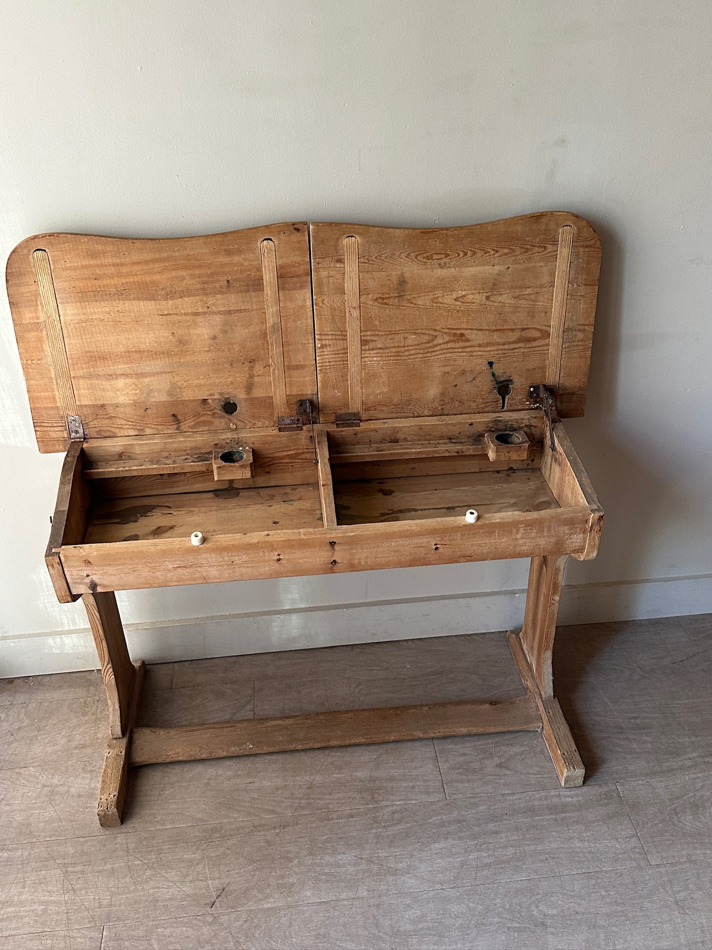 Swedish pine school desk