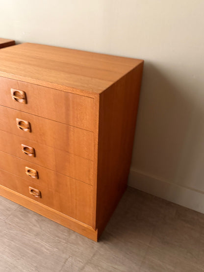 Small Danish teak dressers. Sold individually.