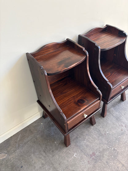 Pine nightstands. Sold as a pair.