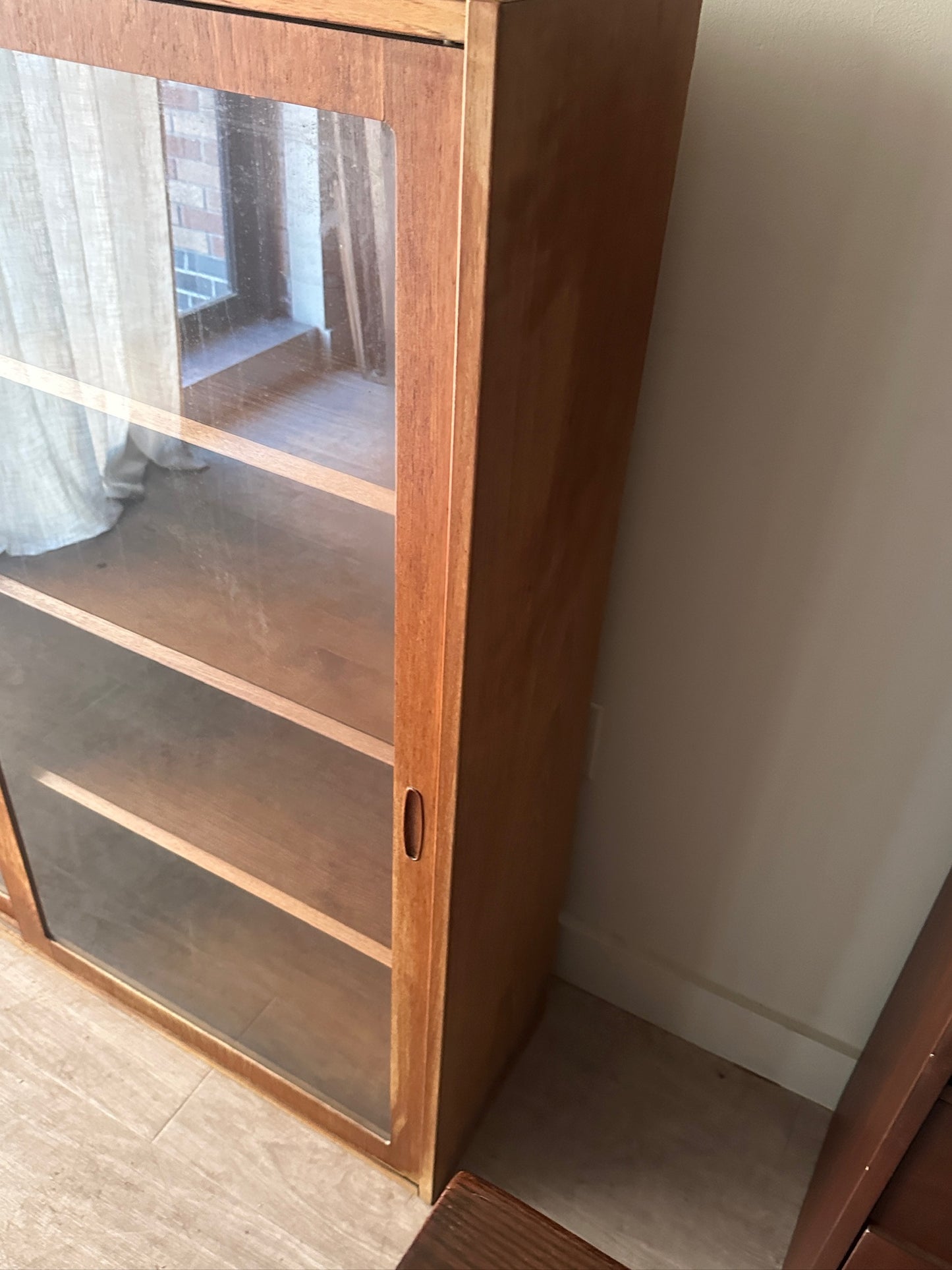 Teak display case