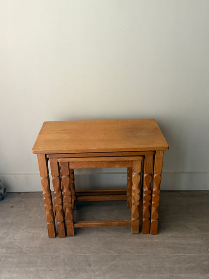 Danish oak nesting tables