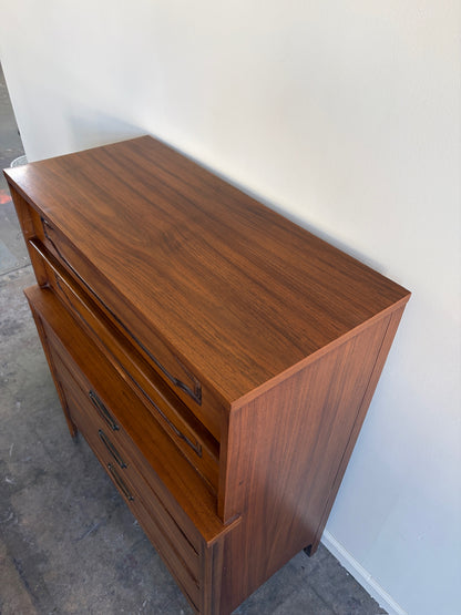 Walnut Five Drawer Tallboy