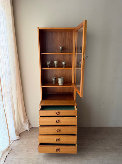 Swedish teak two piece hutch