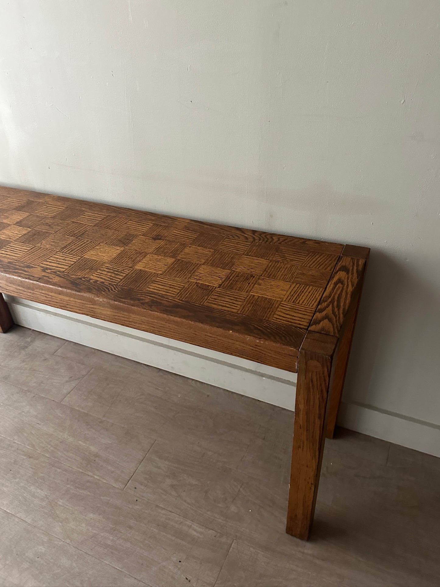 Oak console table