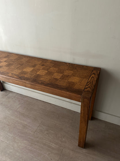 Oak console table
