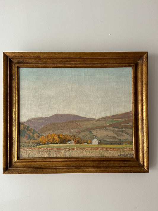 Landscape painting, signed Hopkins 1945