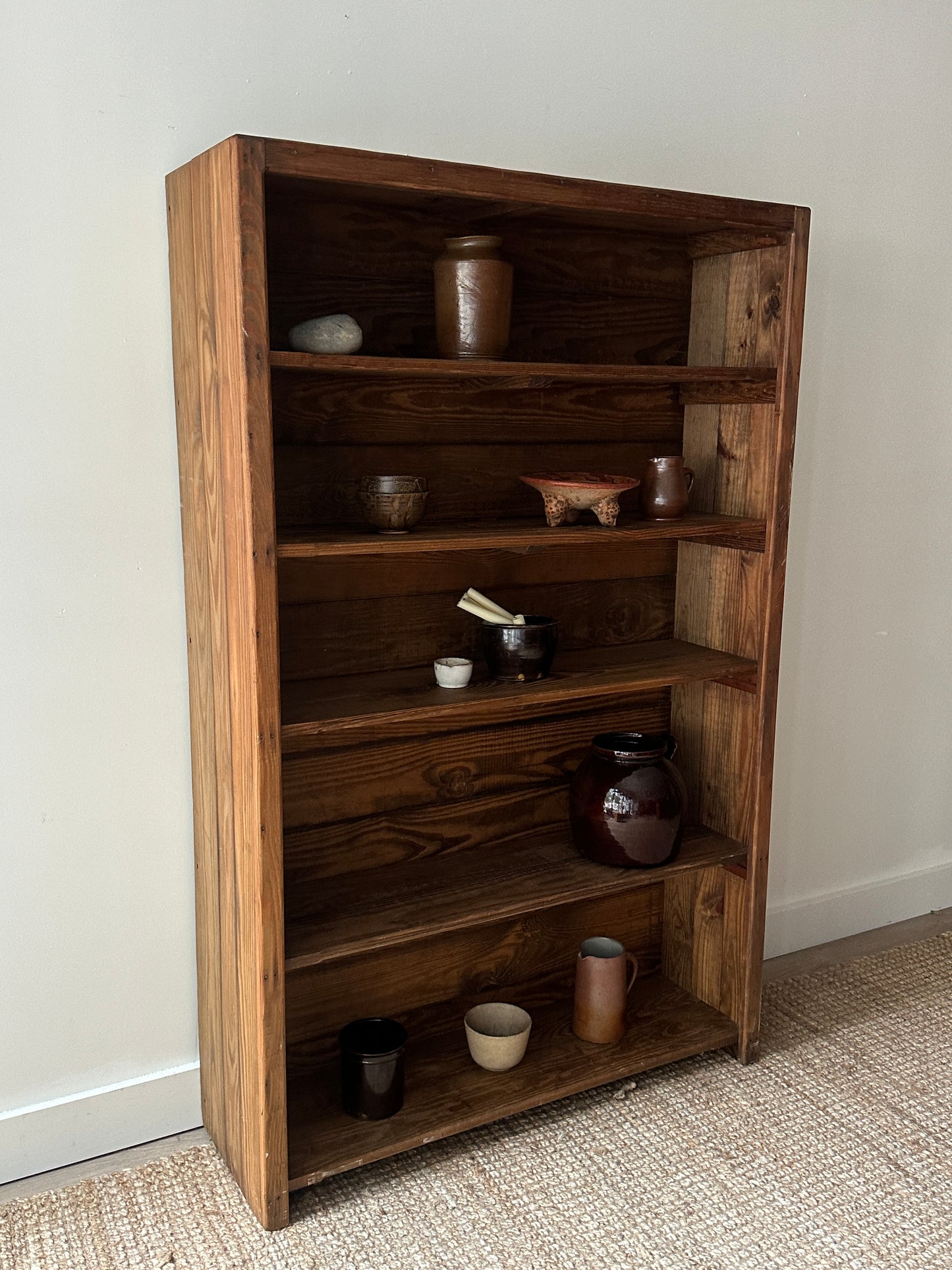 Farmhouse pine bookshelf