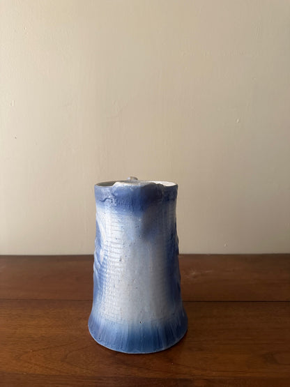 Salt glazed stoneware pitcher with fruit