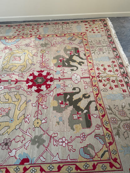 Hand-woven wool rug