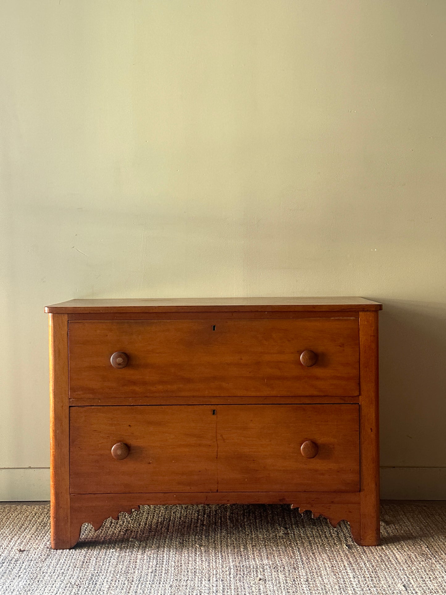 Pine two drawer dresser