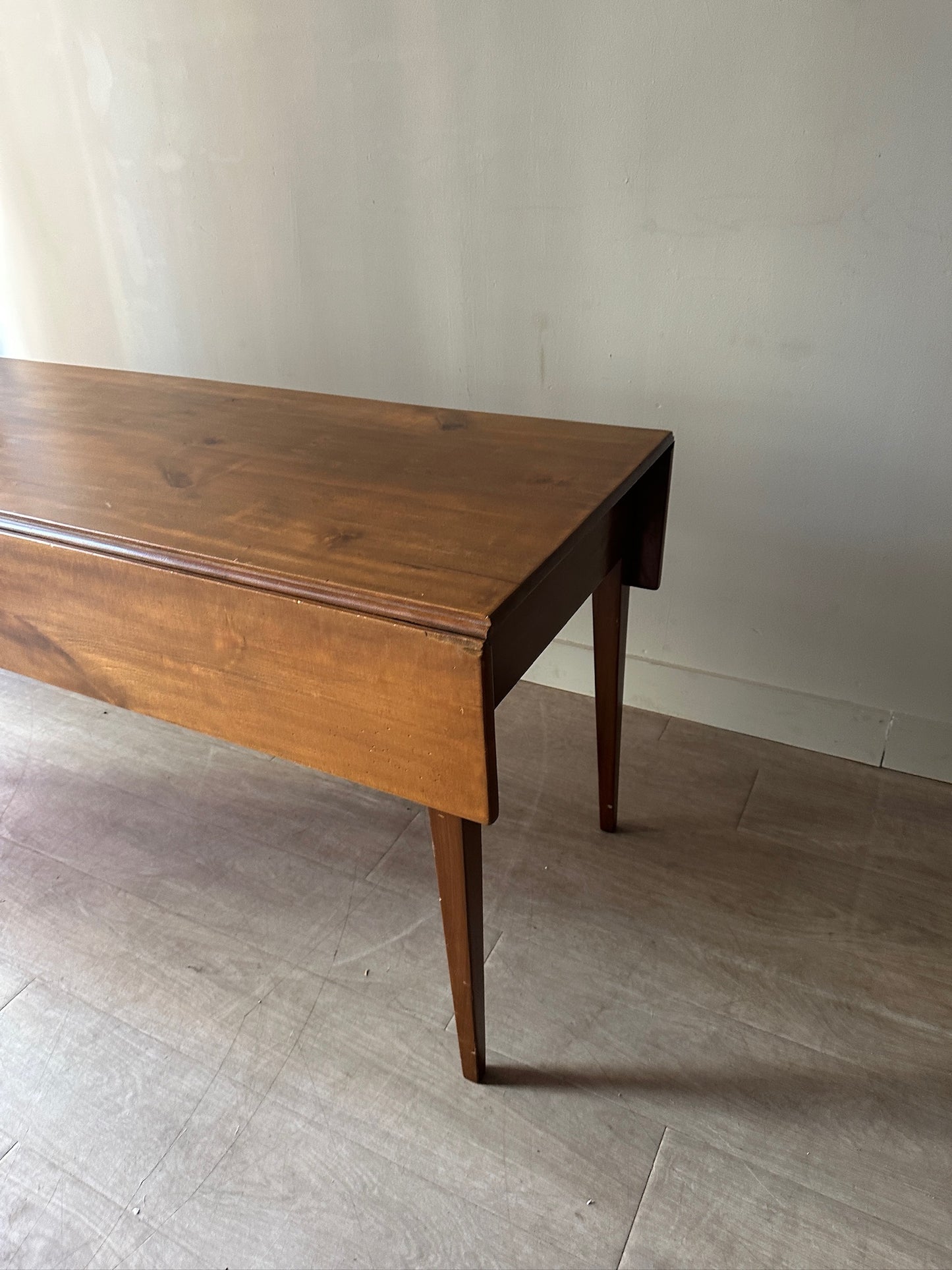 Pine drop leaf harvest table