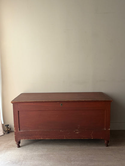 Pennsylvania Sheraton red-washed pine chest
