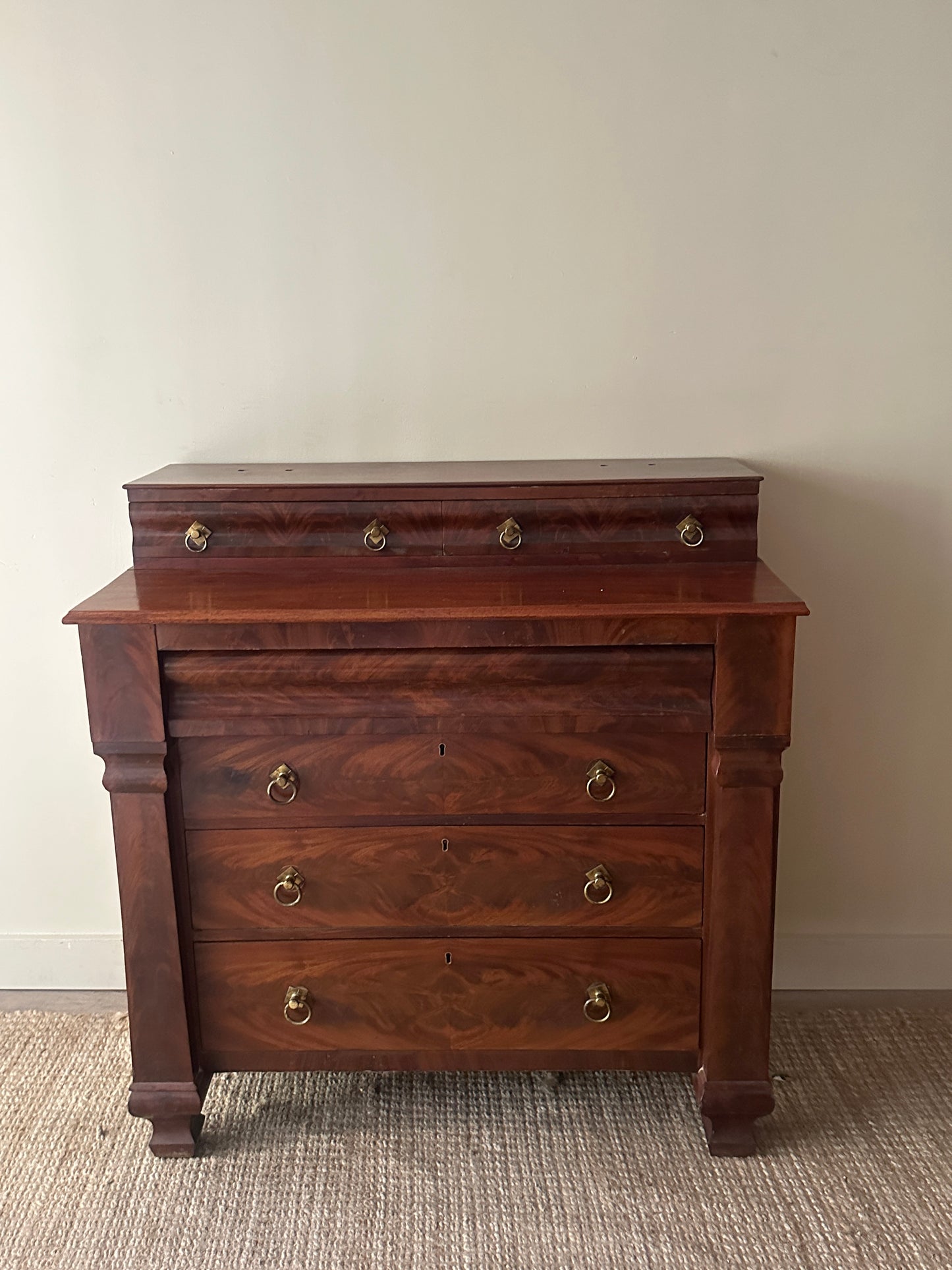 Mahogany empire dresser