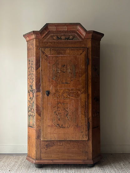 Folk painted cabinet