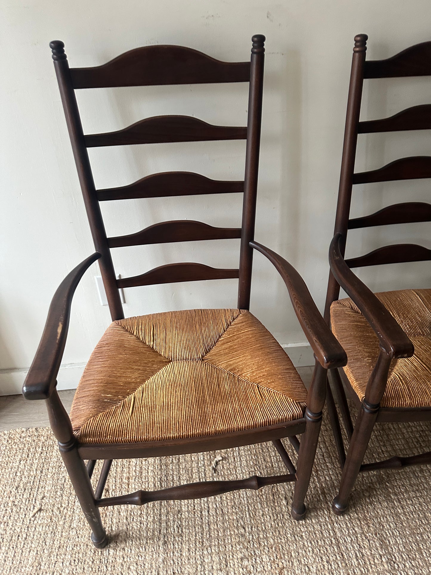 Ladder back chairs. Sold individually.