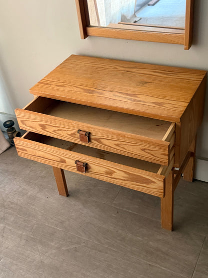 Sigurd Goransson pine console & mirror