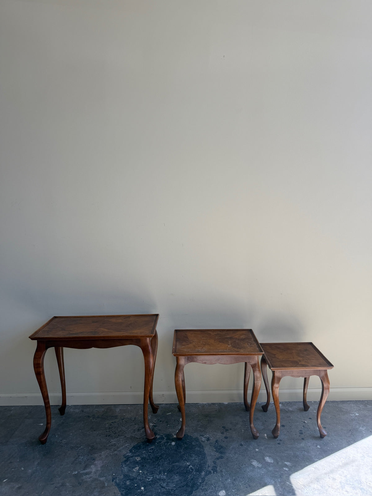 Walnut nesting tables