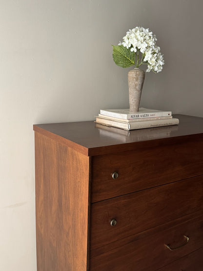 Walnut tallboy dresser