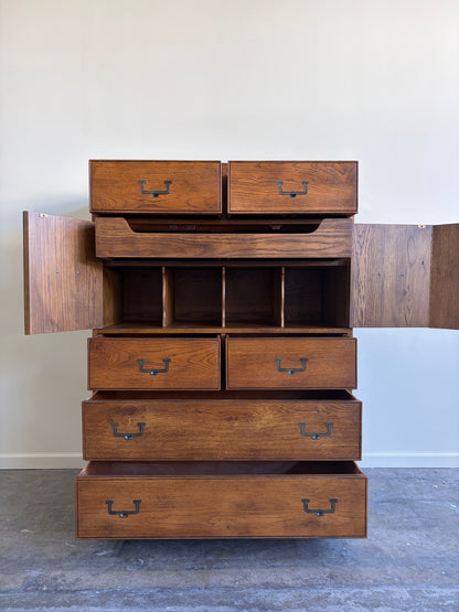 Henredon Campaign Oak Dresser