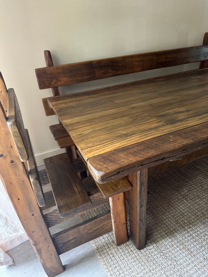 Pine dining set.