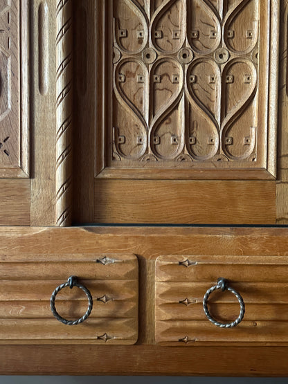 Danish oak sideboard by Henning Kjaernulf