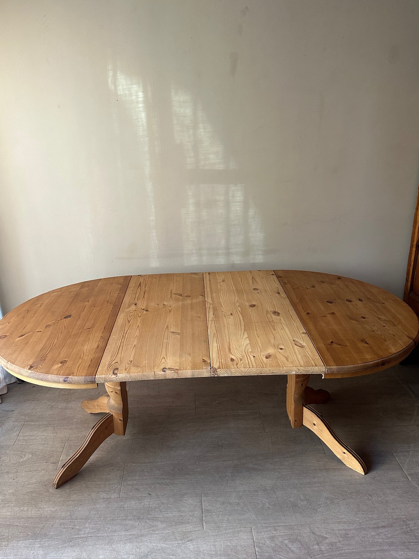 Swedish pine extending dining table