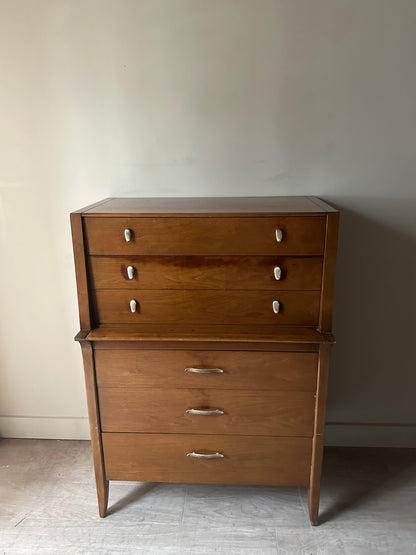 Walnut brass knob tallboy