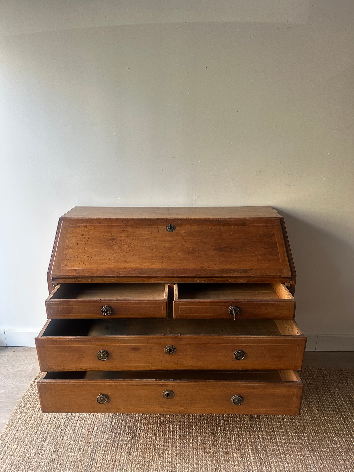 Louis Philippe walnut secretary desk