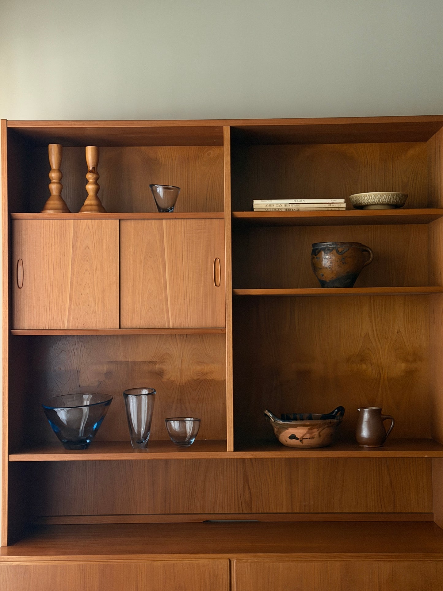 Poul Hundevad Danish teak two piece hutch