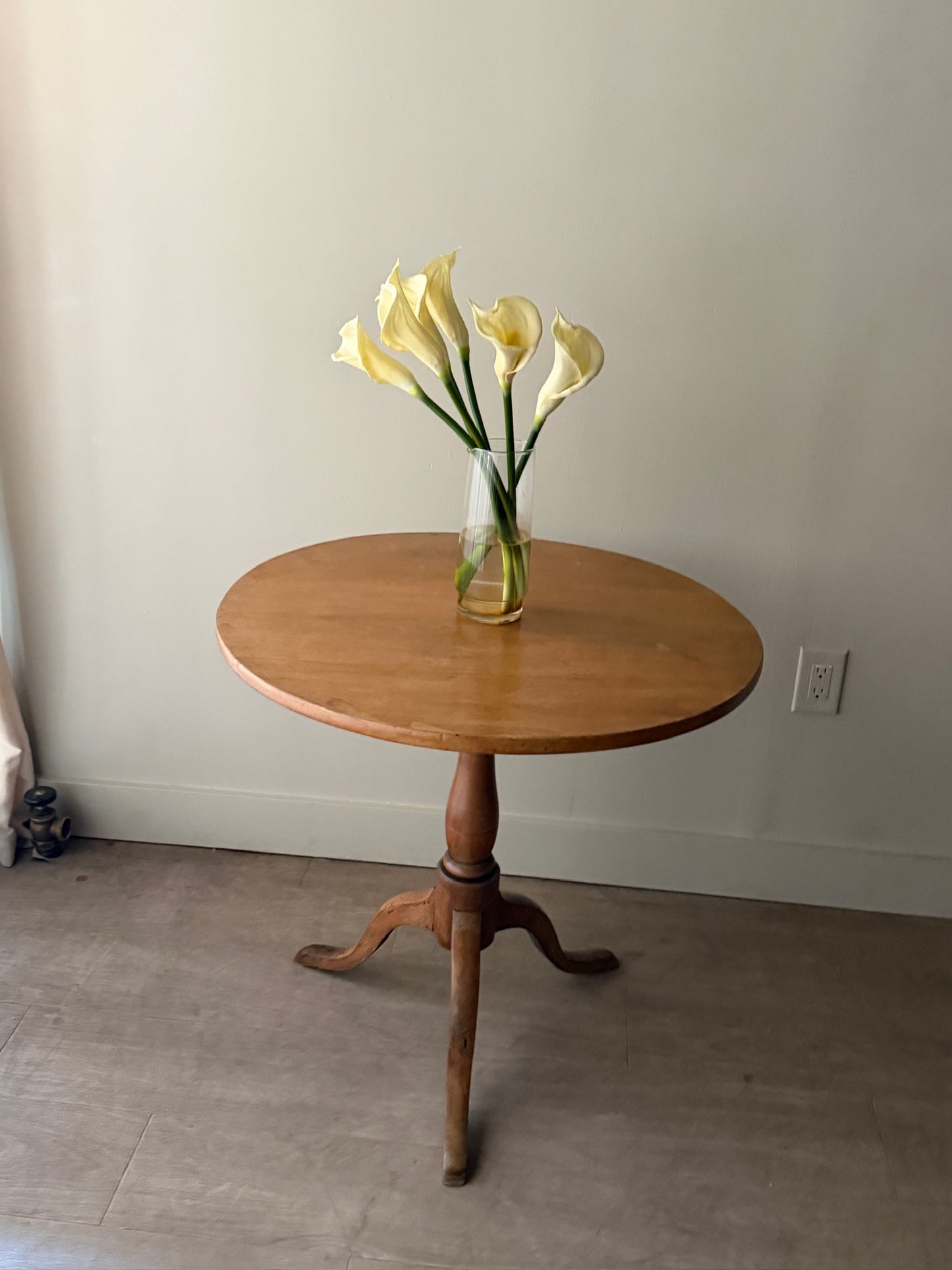French oak tilt top table