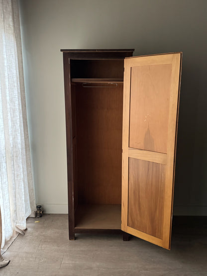 Narrow walnut armoire