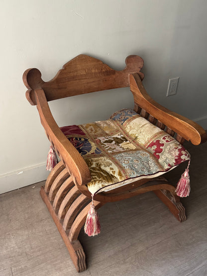 Italian golden oak chair