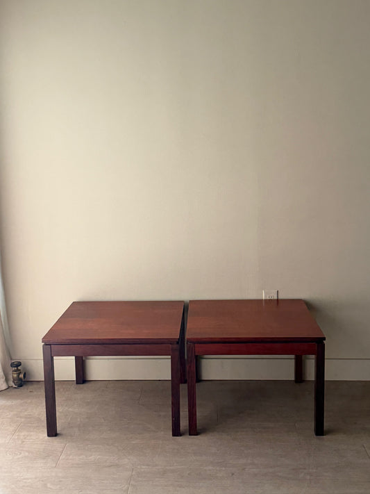 Danish rosewood side tables. Sold individually.