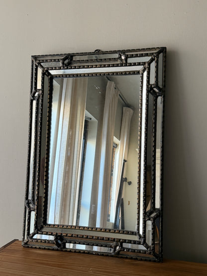 Beaded wall mirror