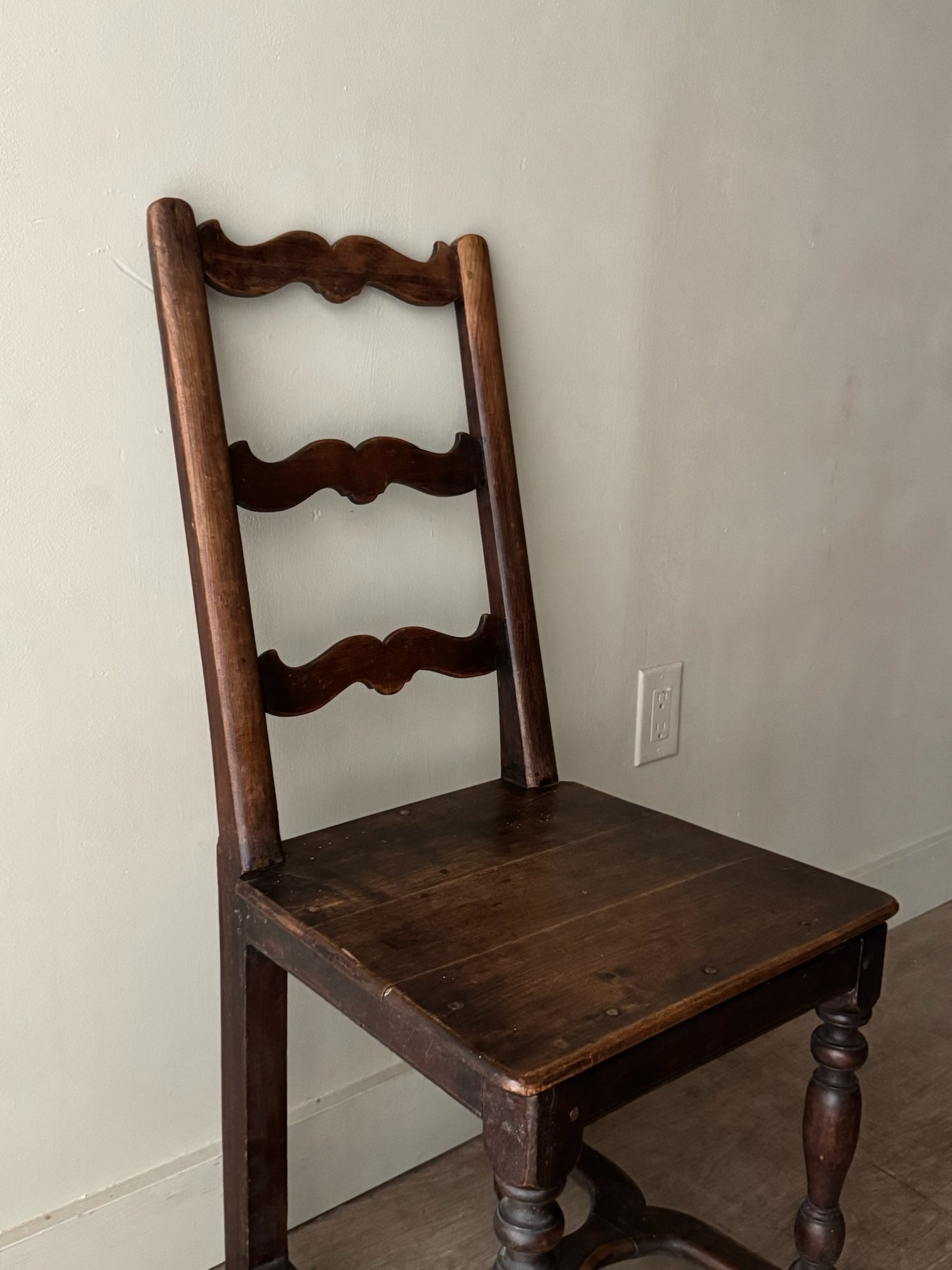 French oak ladder back chair