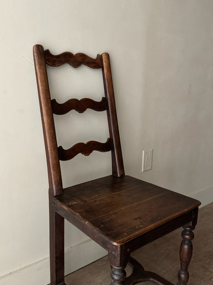 French oak ladder back chair