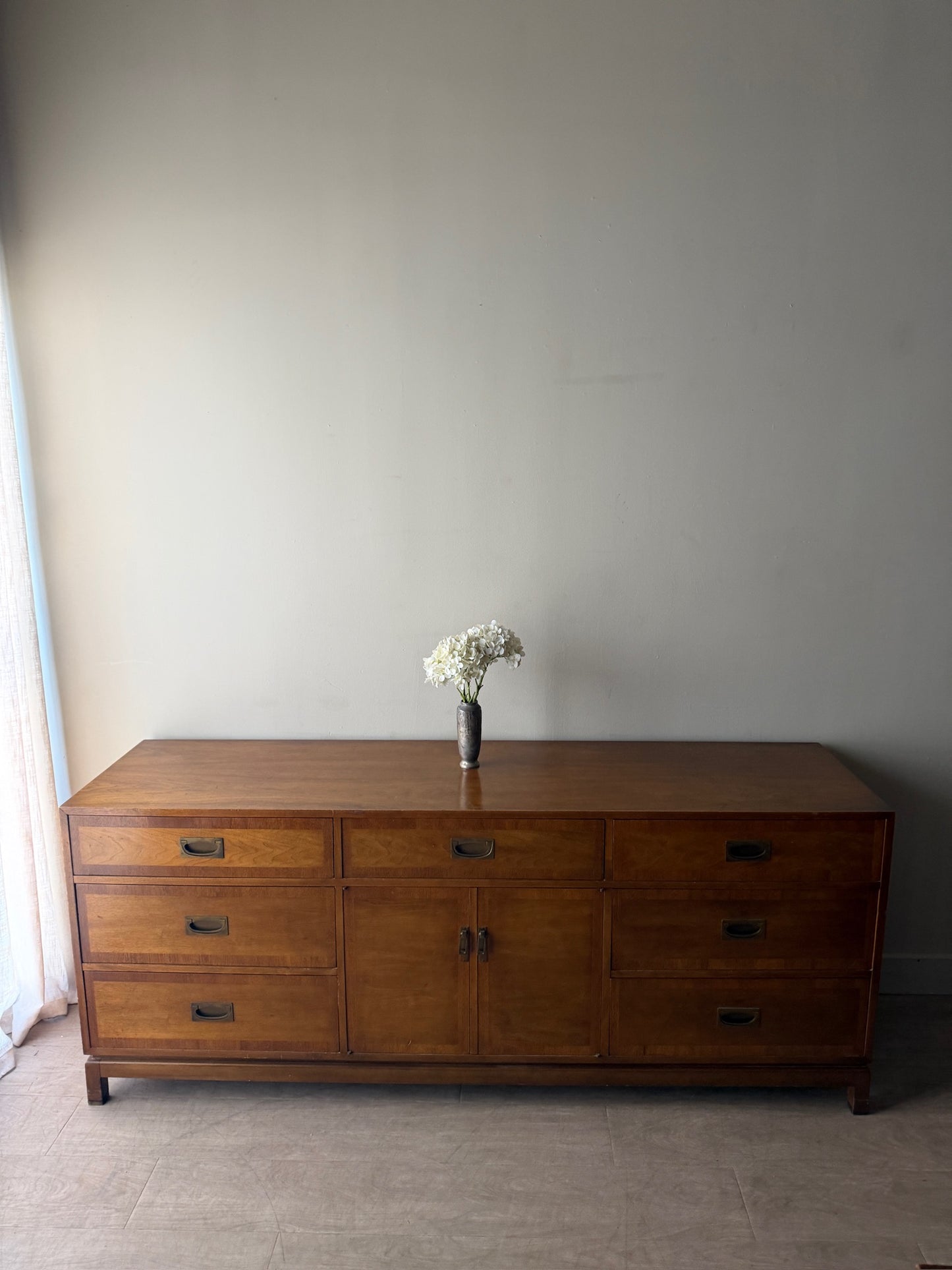 Walnut campaign dresser
