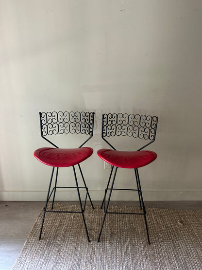 Umanoff bar stools. Sold as a pair.