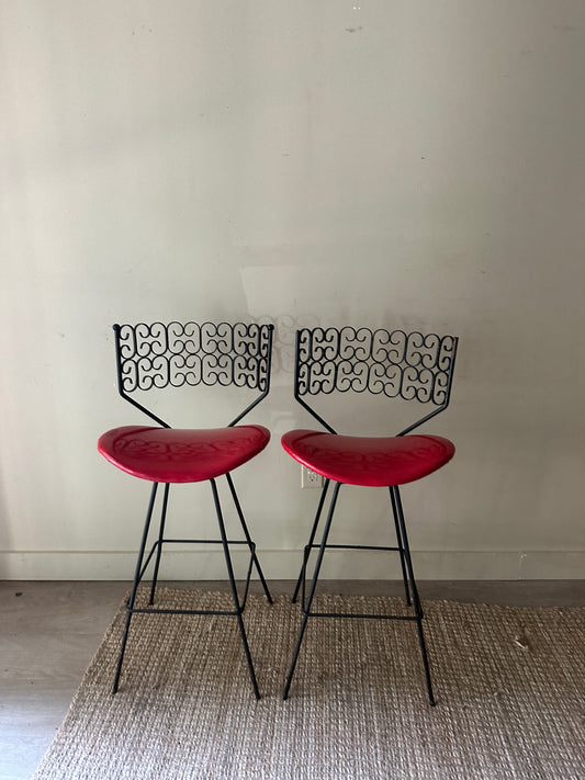 Umanoff bar stools. Sold as a pair.