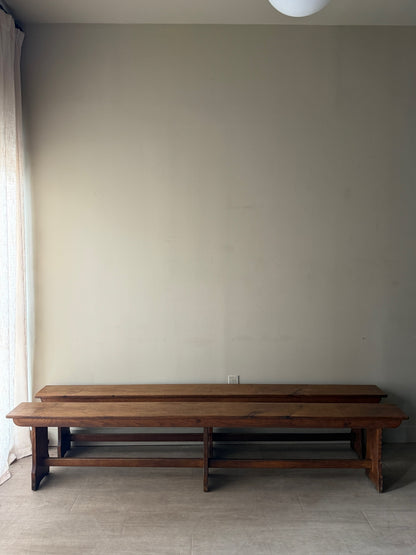 Golden oak benches. Sold individually.